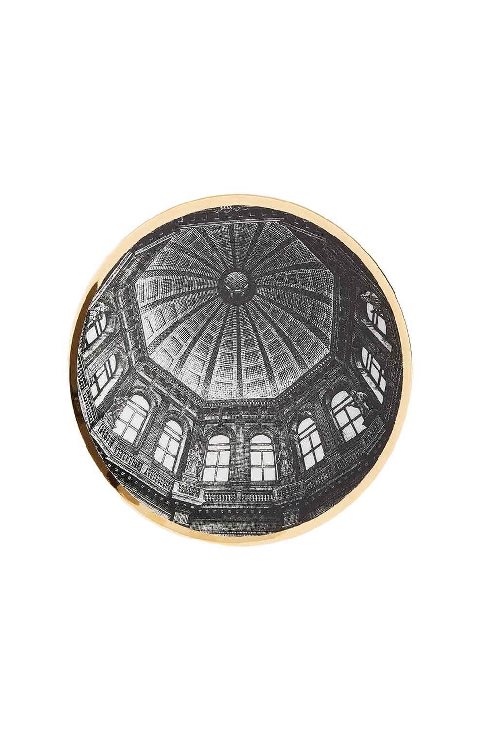 Декоративная тарелка cupola santa maria della salute FORNASETTI черно-белого цвета по цене 39400 руб., арт. P08Z601, фото 1 Декоративная тарелка cupola santa maria della salute FORNASETTI, арт. P08Z601, фото 1