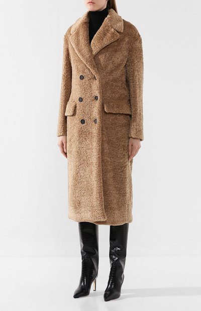 Двубортное пальто ERMANNO ERMANNO SCERVINO бежевого цвета по цене 61950 руб., арт. 45T CP13 RIC, фото 3 Двубортное пальто ERMANNO ERMANNO SCERVINO, арт. 45T CP13 RIC, фото 3