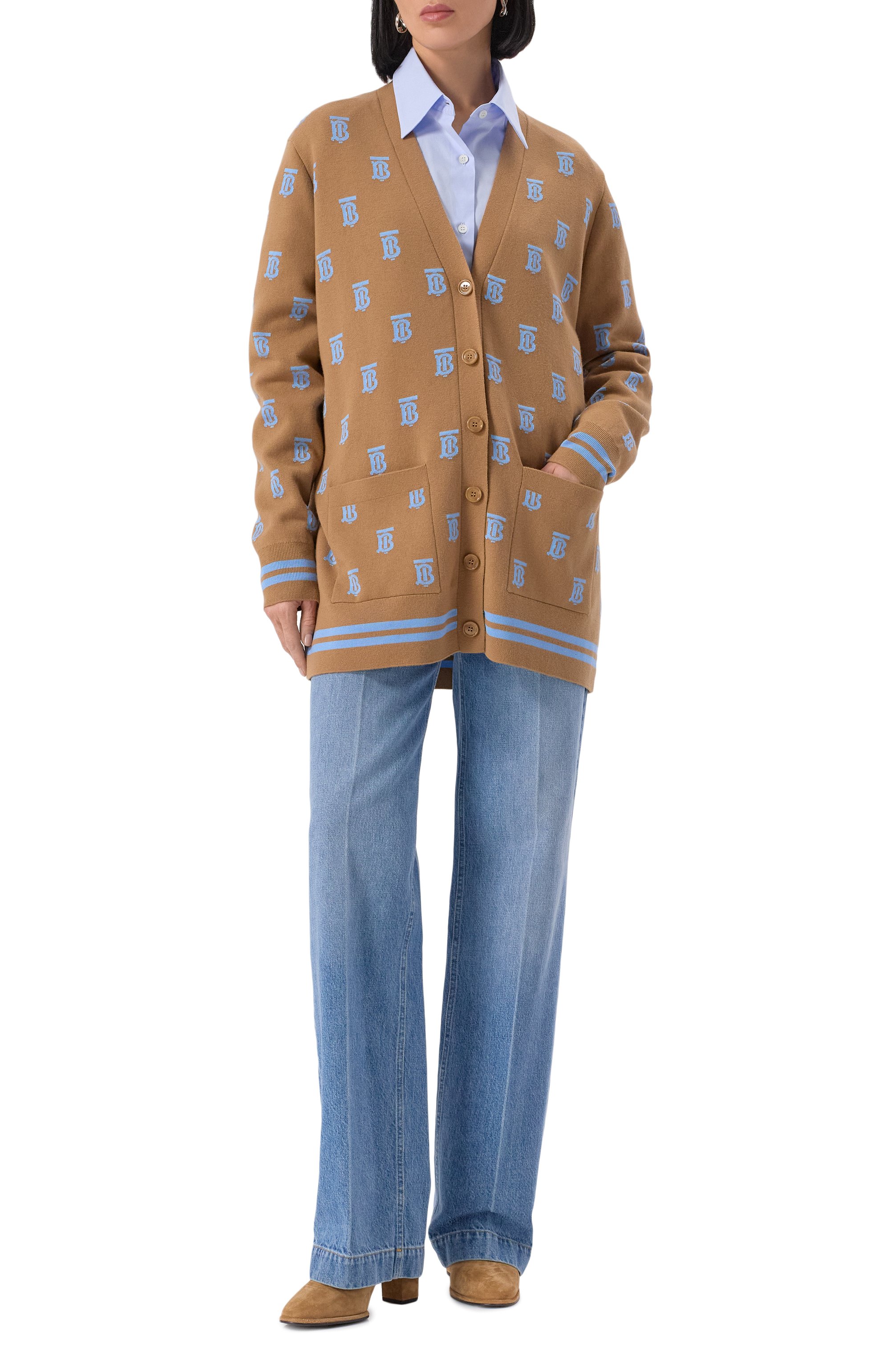 Кардиган из шерсти и шелка BURBERRY, арт. 8065919 A1420, фото 2