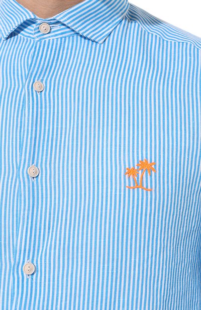 Льняная рубашка MC2 SAINT BARTH, арт. STBM/PAMPL0NA/05395D, фото 5