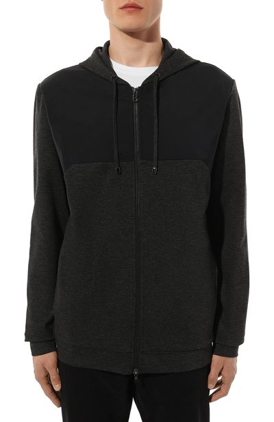 Толстовка из вискозы BOGNER темно-серого цвета по цене 52800 руб., арт. 88039360, фото 3 Толстовка из вискозы BOGNER, арт. 88039360, фото 3