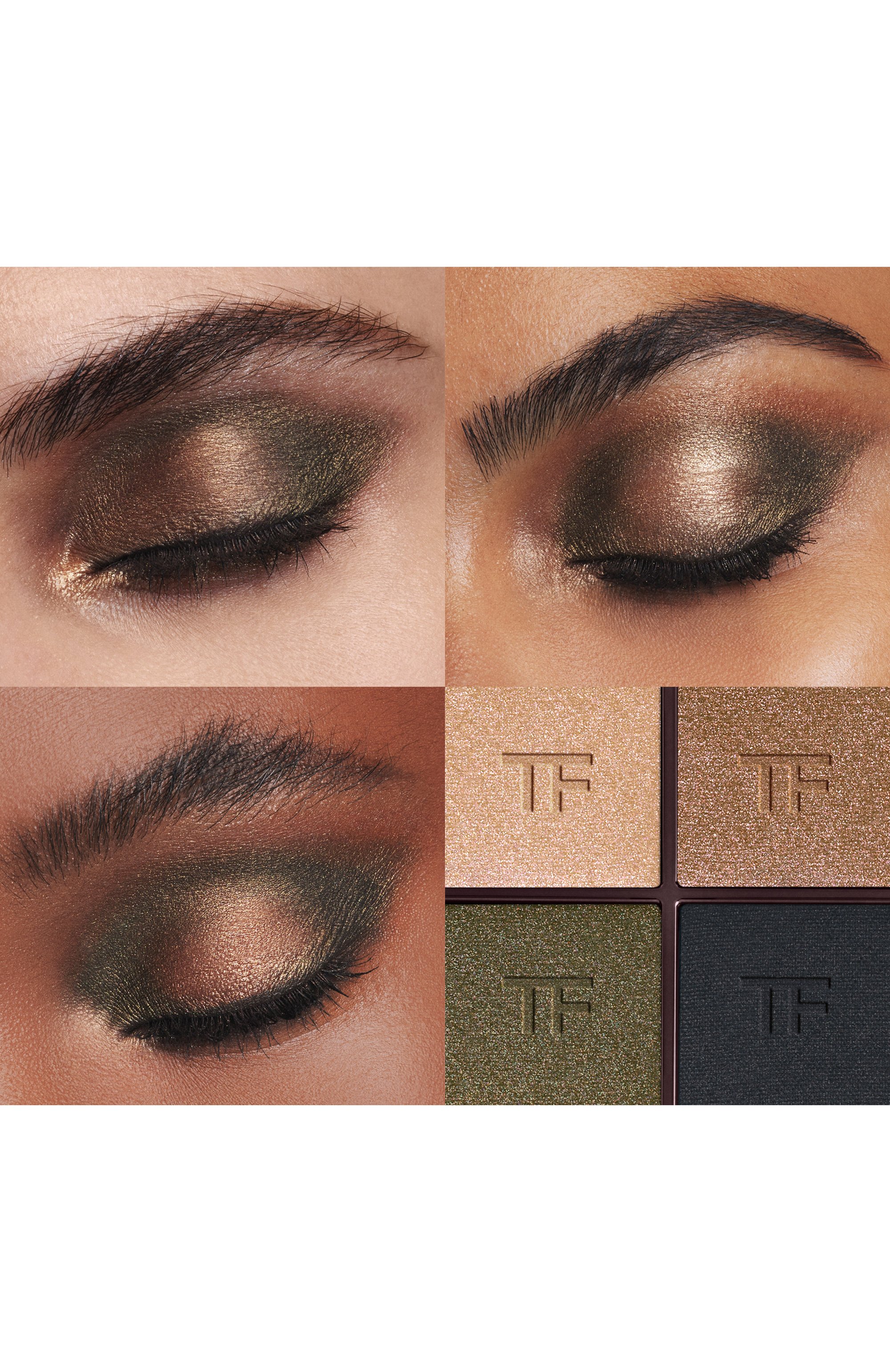 Палетка теней runway eye color quad crème, оттенок 47 olive smoke (7g) TOM FORD цвета по цене 9550 руб., арт. T1QS-01, фото 2 Палетка теней runway eye color quad crème, оттенок 47 olive smoke (7g) TOM FORD, арт. T1QS-01, фото 2