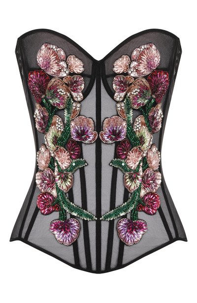 Женский корсет о отделкой пайетками и бисером ZUHAIR MURAD, арт. PTP26011/EMFL003
