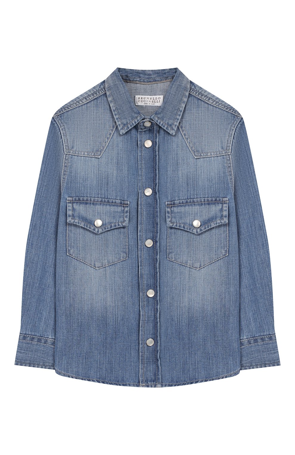 Джинсовая рубашка BRUNELLO CUCINELLI, арт. BE6454078A, фото 1