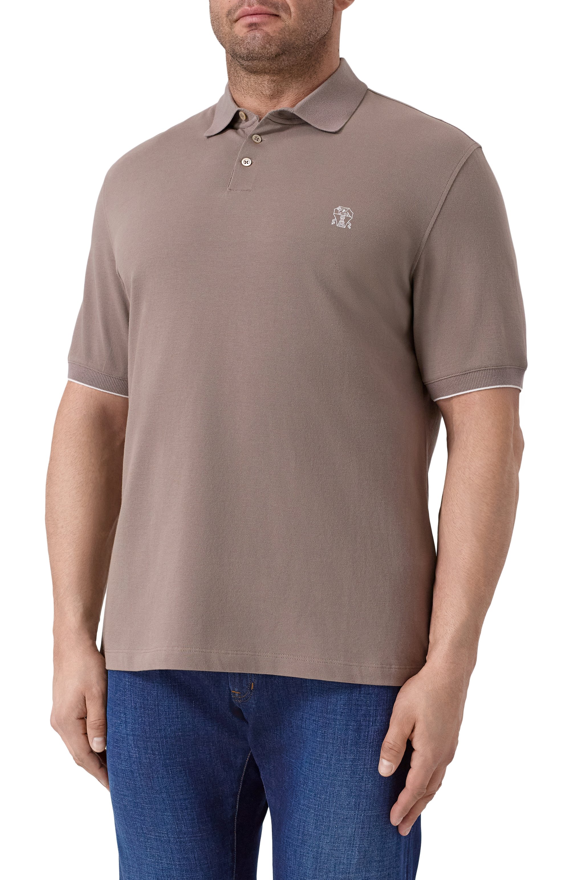 Хлопковое поло BRUNELLO CUCINELLI, арт. ME8548788, фото 3