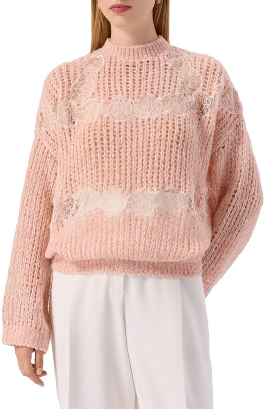 Свитер из шерсти и кашемира Giambattista Valli 25FWPVCM012B/15WCA Розовый  25FWPVCM012B/15WCA Фото 3