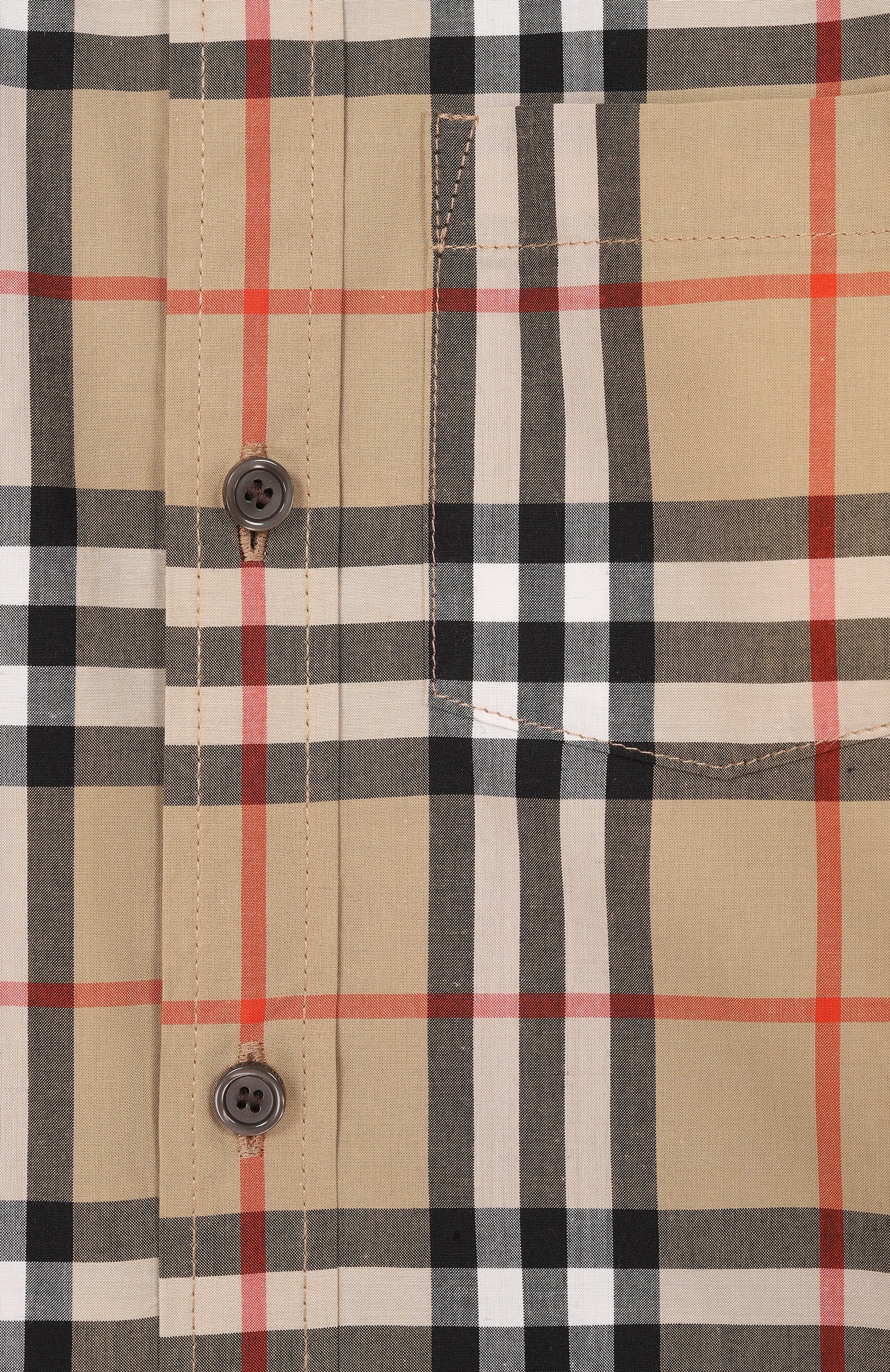 Хлопковая рубашка BURBERRY, арт. 8121242, фото 3