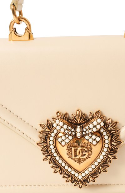 Сумка devotion small DOLCE & GABBANA кремового цвета по цене 207500 руб., арт. BB6711/AV893, фото 3 Сумка devotion small DOLCE & GABBANA, арт. BB6711/AV893, фото 3