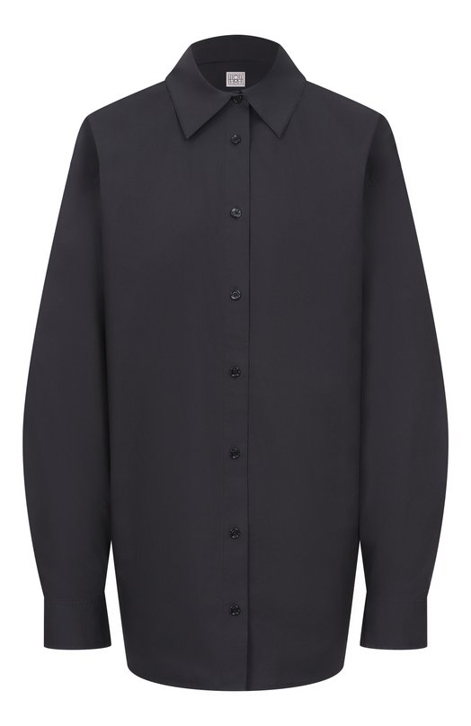 Хлопковая рубашка TOTEME 252-WRT0480-FB0415 Чёрный 252-WRT0480-FB0415