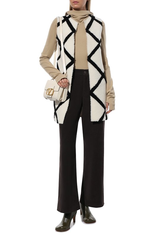 Жилет из овчины Valentino SF3FCA596CF Чёрно-белый  SF3FCA596CF Фото 2