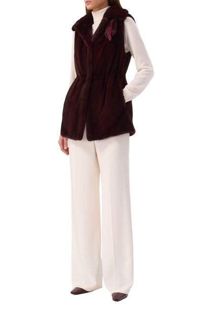 Жилет из норки MVST, арт. M045/MINK BORDEAUX, фото 2