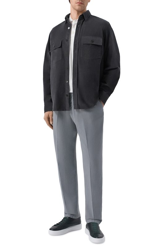 Брюки из лиоцелла и льна White Sand 26SU66/80 Серый  26SU66/80 Фото 2