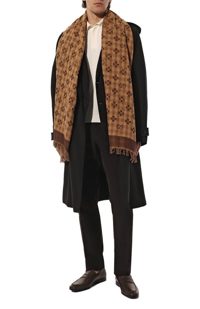 Хлопковый шарф GUCCI, арт. 662446 4G114, фото 3