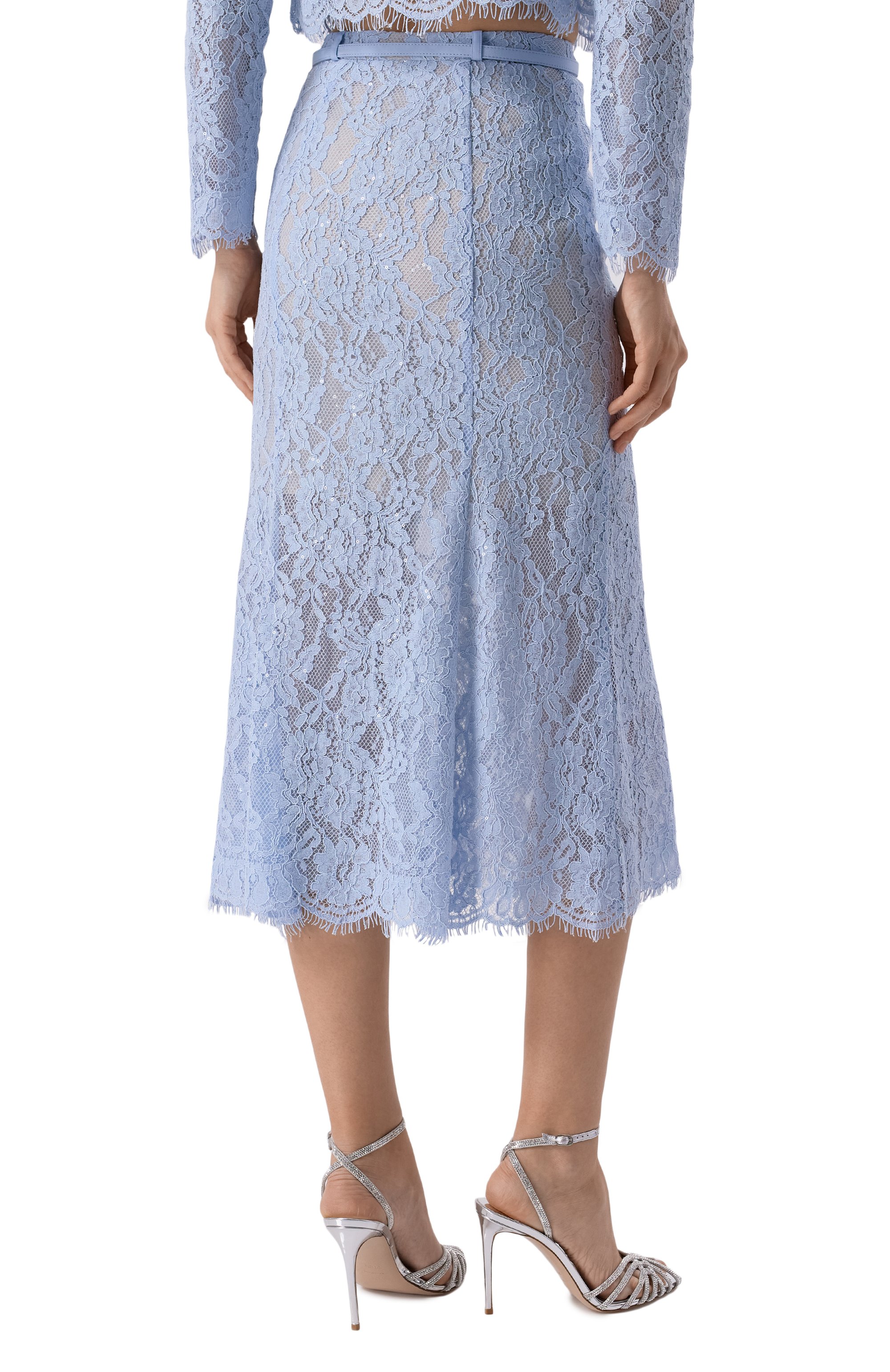 Юбка из вискозы и хлопка SELF-PORTRAIT, арт. RS25053MSK, фото 4