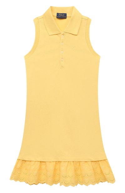 Хлопковое платье POLO RALPH LAUREN желтого цвета по цене 11200 руб., арт. 311862270, фото 1 Хлопковое платье POLO RALPH LAUREN, арт. 311862270, фото 1