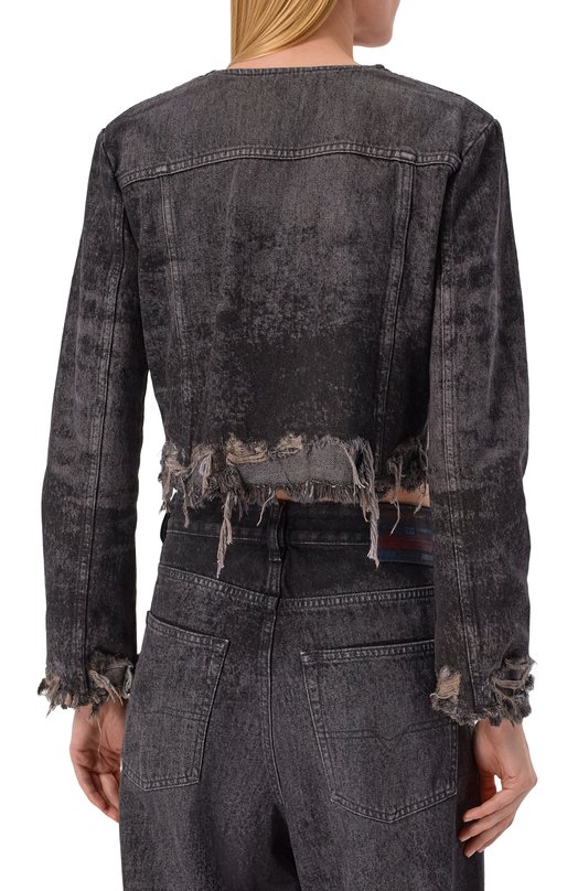 Джинсовая куртка De-Graffy Diesel A21616/007DB Чёрный  A21616/007DB Фото 4