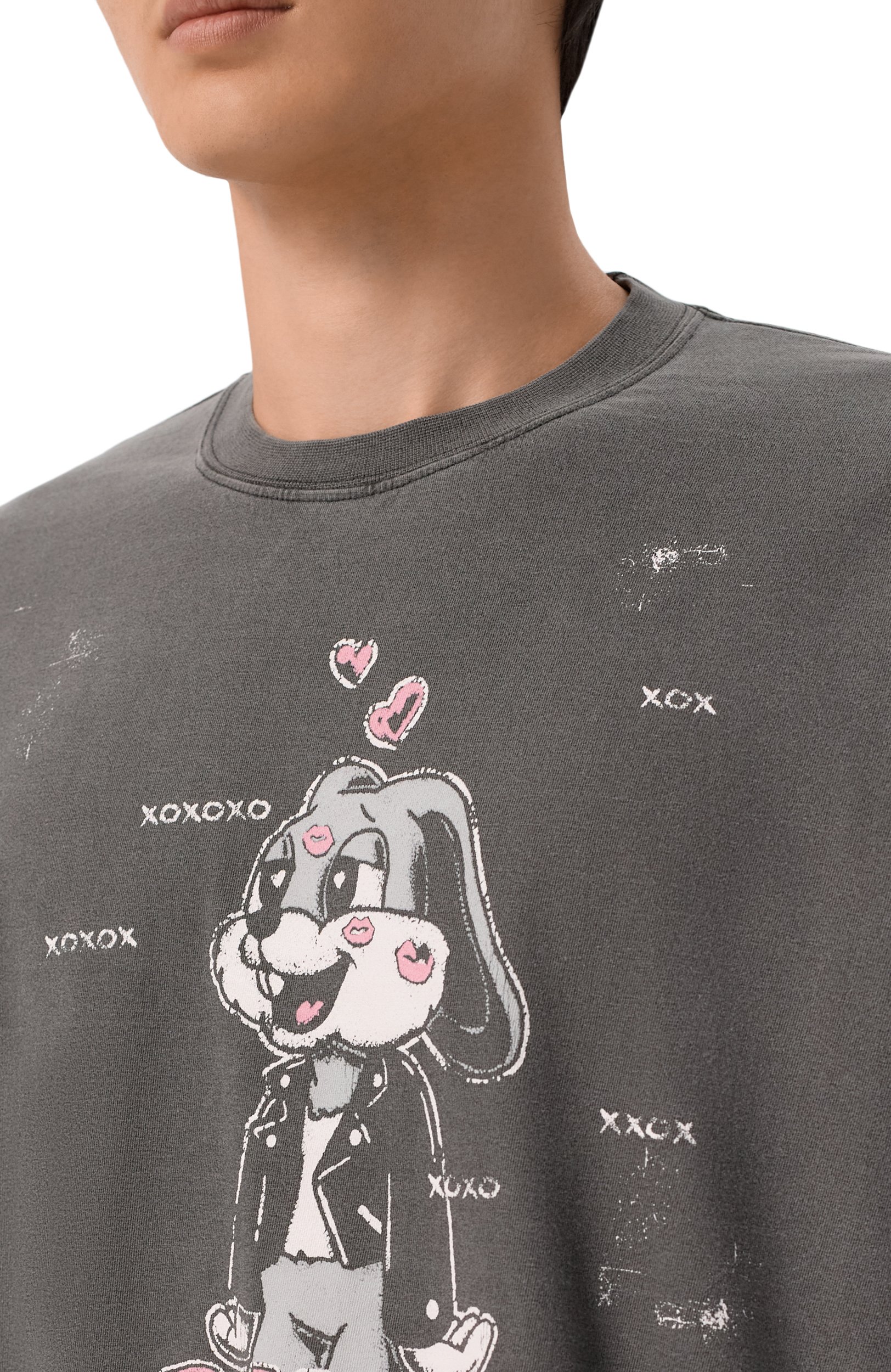 Хлопковая футболка DOMREBEL темно-серого цвета по цене 22100 руб., арт. M SMITTEN/T-SHIRT, фото 5 Хлопковая футболка DOMREBEL, арт. M SMITTEN/T-SHIRT, фото 5