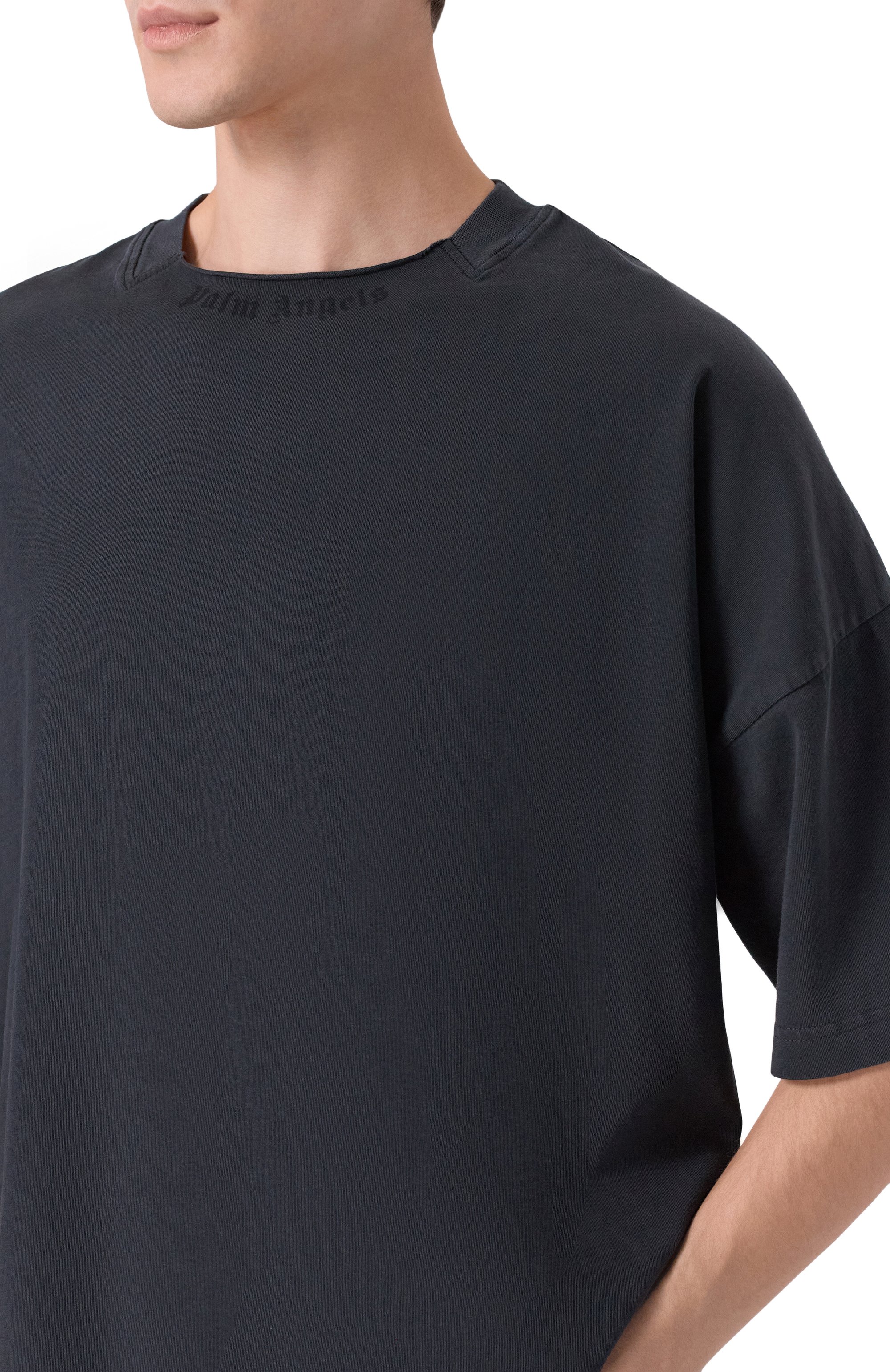 Хлопковая футболка PALM ANGELS, арт. PMAA10HF25JER001, фото 5