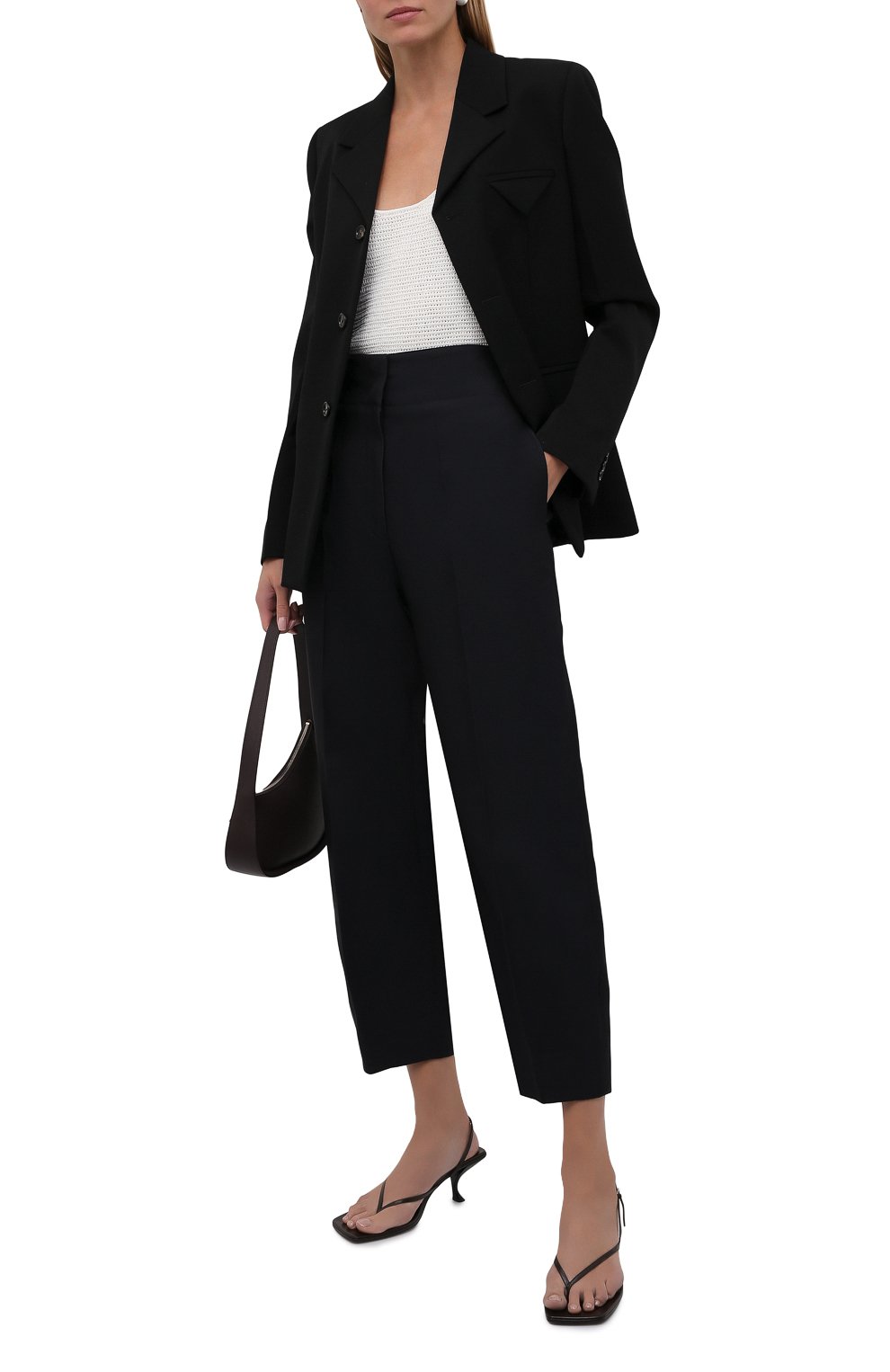 Брюки JIL SANDER темно-синего цвета по цене 108500 руб., арт. JSCT301500-WT470300, фото 2 Брюки JIL SANDER, арт. JSCT301500-WT470300, фото 2