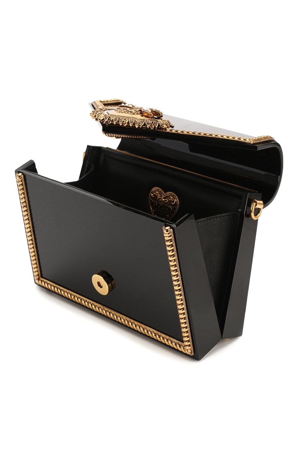 Сумка devotion small DOLCE & GABBANA черного цвета по цене 241500 руб., арт. BB6713/AZ700, фото 4 Сумка devotion small DOLCE & GABBANA, арт. BB6713/AZ700, фото 4