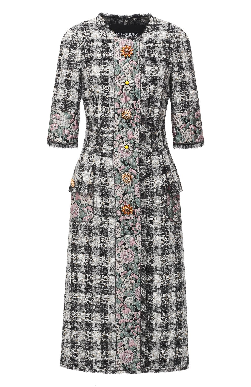 Платье DOLCE & GABBANA серого цвета по цене 389500 руб., арт. J0AA0Z/FQMHE, фото 1 Платье DOLCE & GABBANA, арт. J0AA0Z/FQMHE, фото 1