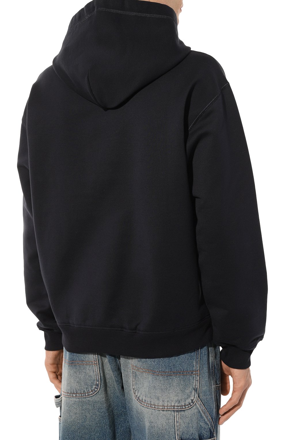 Хлопковое худи DOLCE & GABBANA темно-синего цвета по цене 69950 руб., арт. G9ZU0T/G7F2G, фото 4 Хлопковое худи DOLCE & GABBANA, арт. G9ZU0T/G7F2G, фото 4