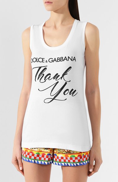 Хлопковая майка DOLCE & GABBANA, арт. F8H35Z/HH7MJ, фото 3