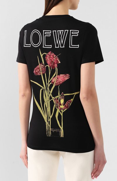 Хлопковая футболка LOEWE, арт. S6199450CR, фото 4