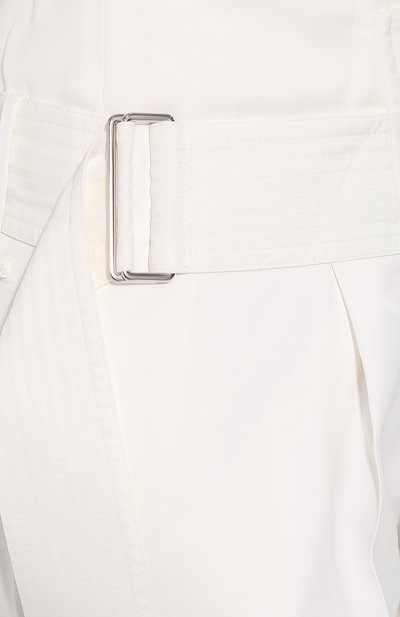 Брюки с поясом VICTORIA BECKHAM белого цвета по цене 63250 руб., арт. TR 0VR 2814C MSS19 MATT SATIN, фото 5 Брюки с поясом VICTORIA BECKHAM, арт. TR 0VR 2814C MSS19 MATT SATIN, фото 5