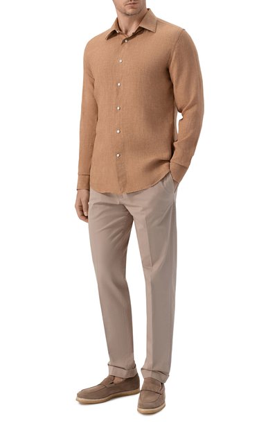 Льняная рубашка BOSS CAMEL, арт. 50560284, фото 2