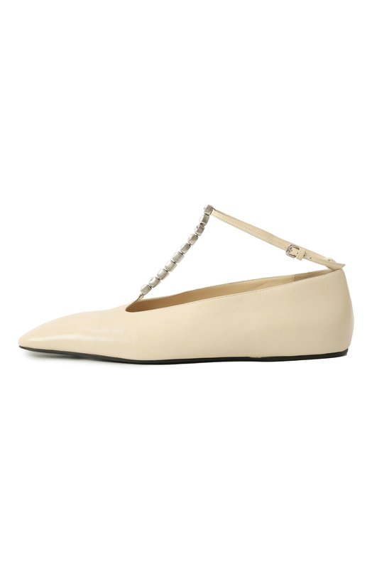 Кожаные балетки Jil Sander J15WZ0021/P4864 Кремовый  J15WZ0021/P4864 Фото 4