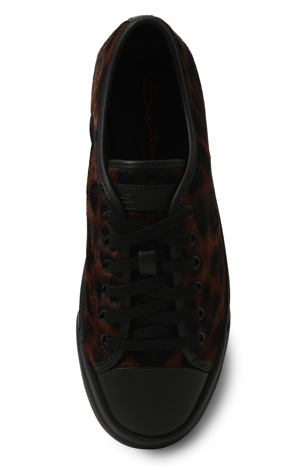 Кожаные кеды SANTONI леопардового цвета по цене 83950 руб., арт. WBGG61178NERRLRZ, фото 6 Кожаные кеды SANTONI, арт. WBGG61178NERRLRZ, фото 6