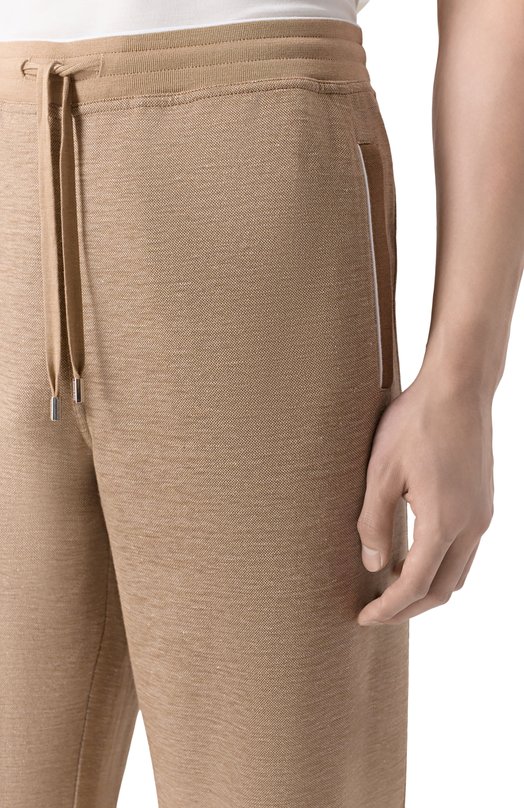 Брюки из шелка и льна Stefano Ricci K919052P3D/T26103 Бежевый  K919052P3D/T26103 Фото 5