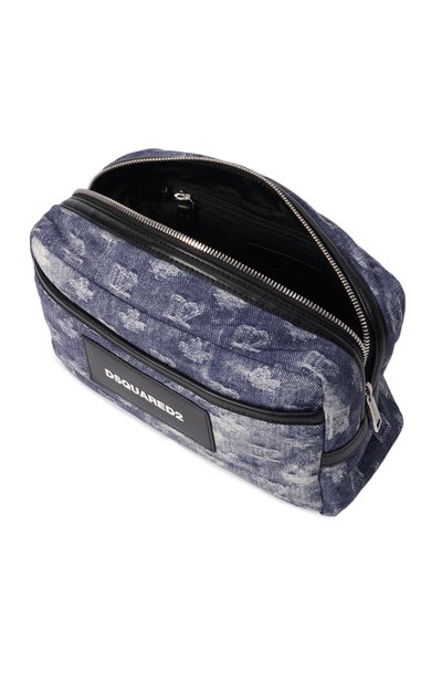 Несессер d2 monogram DSQUARED2 синего цвета по цене 33300 руб., арт. BYM0075/11709064, фото 3 Несессер d2 monogram DSQUARED2, арт. BYM0075/11709064, фото 3