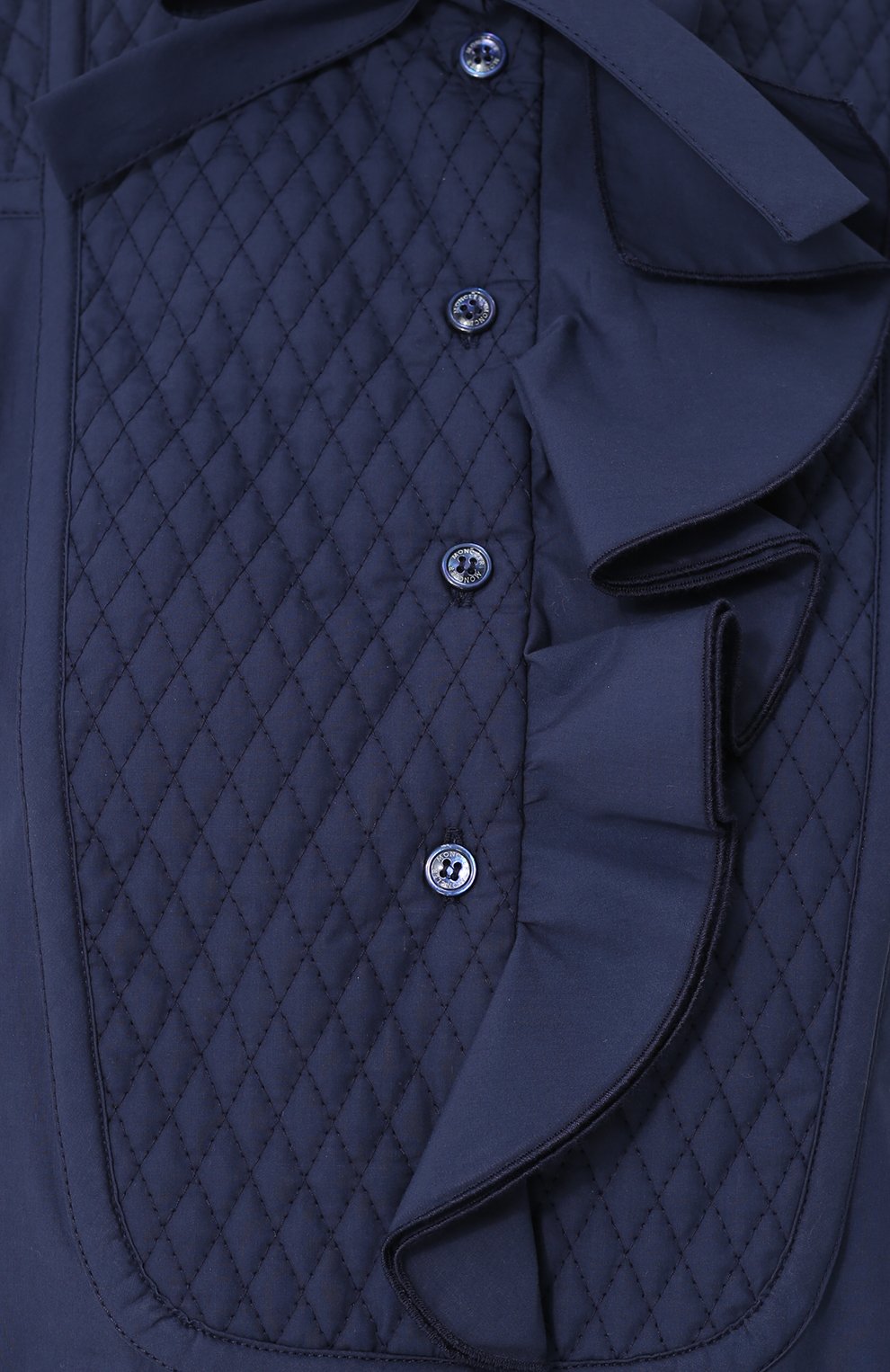 Хлопковое платье свободного кроя с оборками MONCLER, арт. C1-093-68100-00-549CG, фото 5