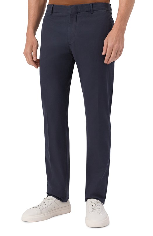 Хлопковые брюки Zegna TR00/UEI17A8/BLUE (B09R1) Синий  TR00/UEI17A8/BLUE (B09R1) Фото 3