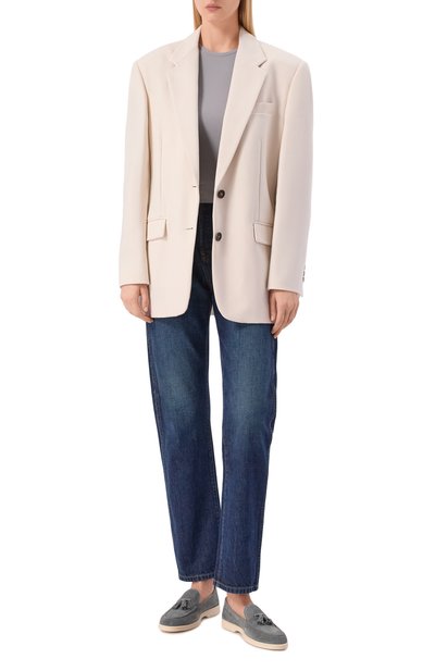 Замшевые лоферы DOUCAL'S голубого цвета по цене 49950 руб., арт. DD8896J0ANUY229G, фото 3 Замшевые лоферы DOUCAL'S, арт. DD8896J0ANUY229G, фото 3