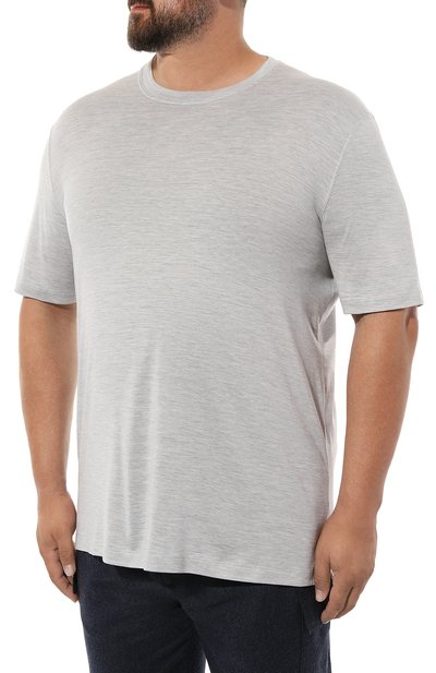 Футболка из шелка и хлопка BRUNELLO CUCINELLI, арт. MTB371308, фото 3