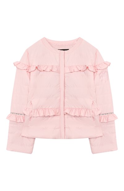 Стеганая куртка MONNALISA розового цвета по цене 16750 руб., арт. 175100, фото 1 Стеганая куртка MONNALISA, арт. 175100, фото 1