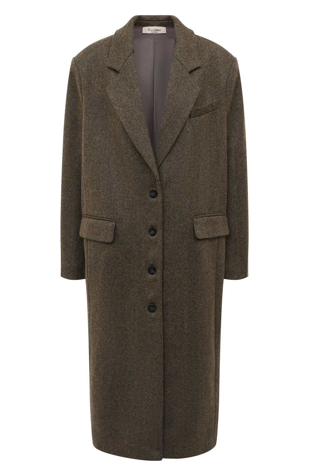 Шерстяное пальто LOOM BY RODINA темно-зеленого цвета по цене 58000 руб., арт. LBR-2223COEL, фото 1 Шерстяное пальто LOOM BY RODINA, арт. LBR-2223COEL, фото 1
