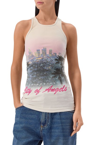 Хлопковая майка BALENCIAGA, арт. 837186/TSVR4, фото 3