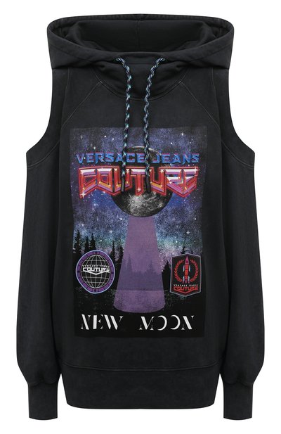 Женский хлопковое худи VERSACE JEANS COUTURE, арт. 73HAIP09-73DP311 R 33 M00N CRINKLE/CFW0P