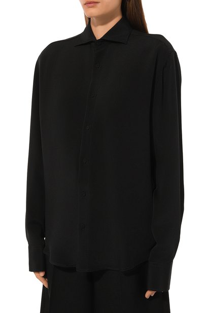 Шелковая блузка ARMARIUM черного цвета по цене 108000 руб., арт. ARMFWT010/SE02, фото 3 Шелковая блузка ARMARIUM, арт. ARMFWT010/SE02, фото 3
