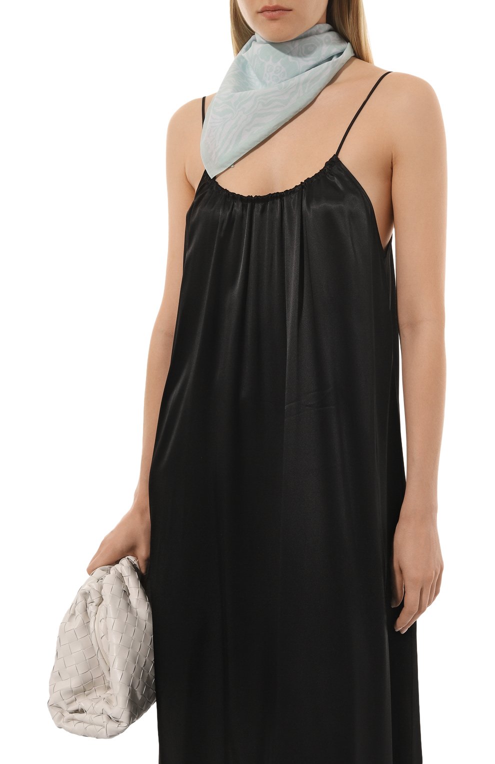 Хлопковый платок LANVIN мятного цвета по цене 9215 руб., арт. 6L5555/SQ003, фото 2 Хлопковый платок LANVIN, арт. 6L5555/SQ003, фото 2