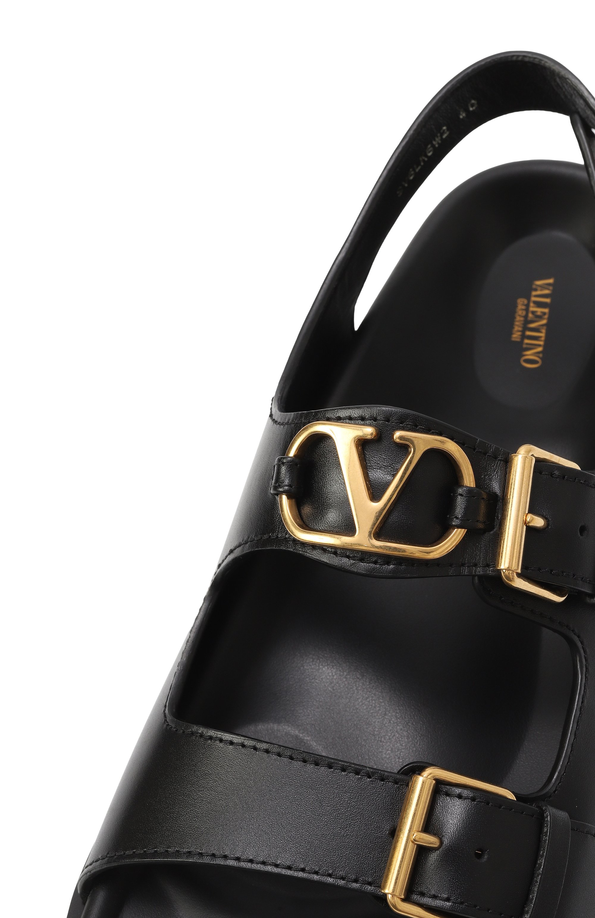 Кожаные сандалии vlogo signature VALENTINO, арт. 6W2S0LK6/BEK, фото 7