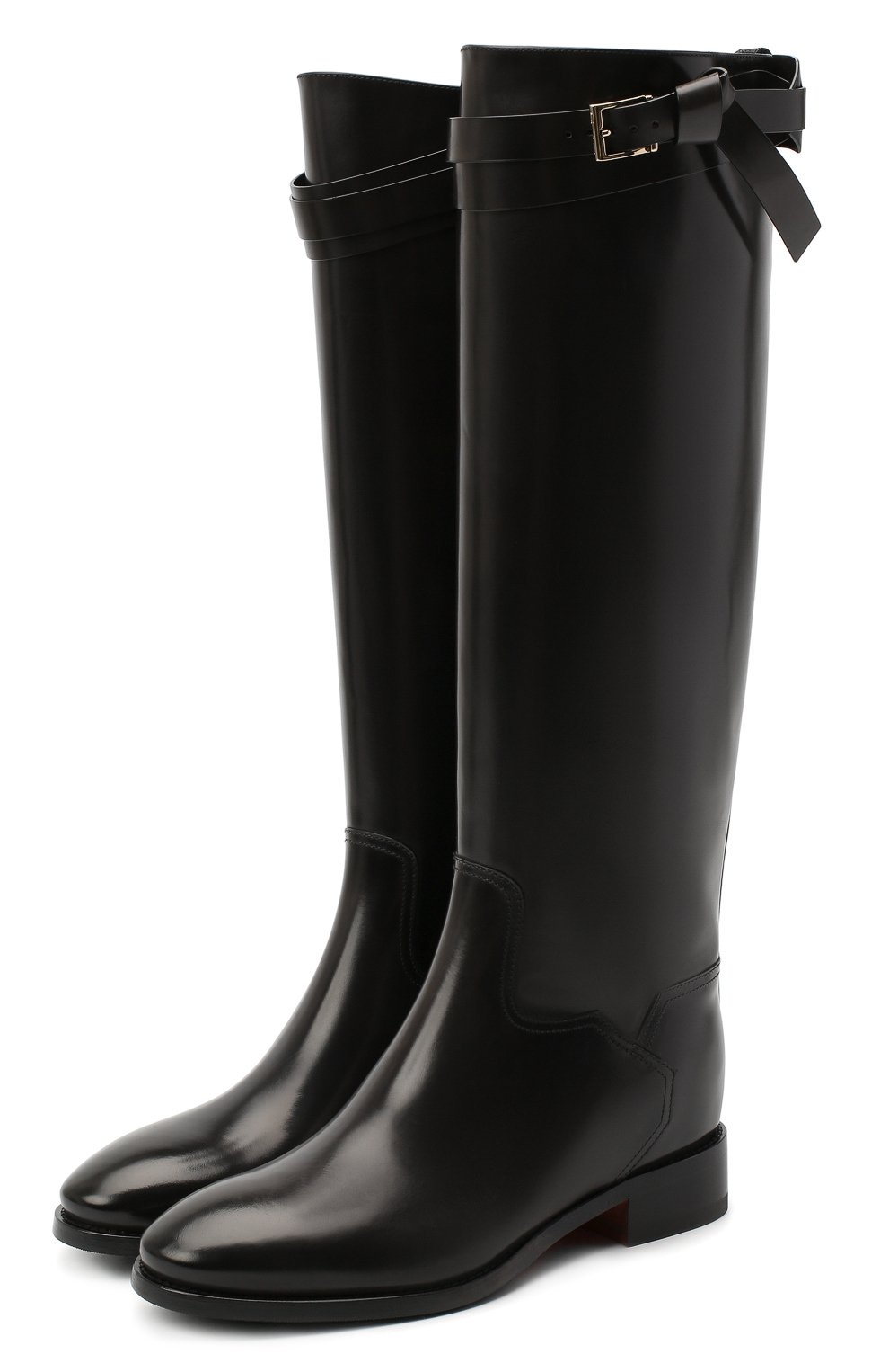 Кожаные сапоги SANTONI черного цвета по цене 164000 руб., арт. WSNH58990BJ2NLESN20, фото 1 Кожаные сапоги SANTONI, арт. WSNH58990BJ2NLESN20, фото 1