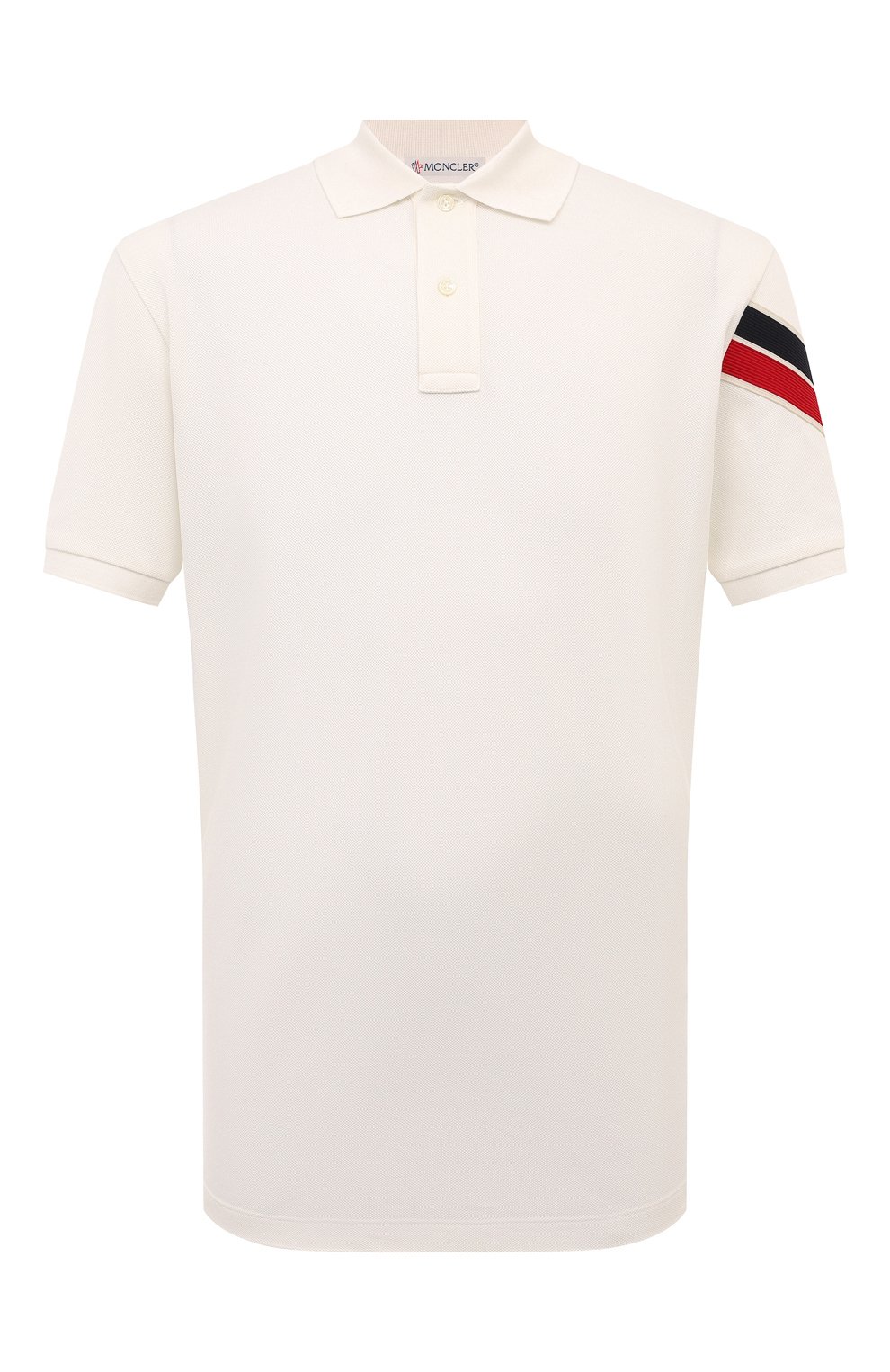 Хлопковое поло MONCLER белого цвета по цене 39950 руб., арт. 8A000-02-89A16, фото 1 Хлопковое поло MONCLER, арт. 8A000-02-89A16, фото 1