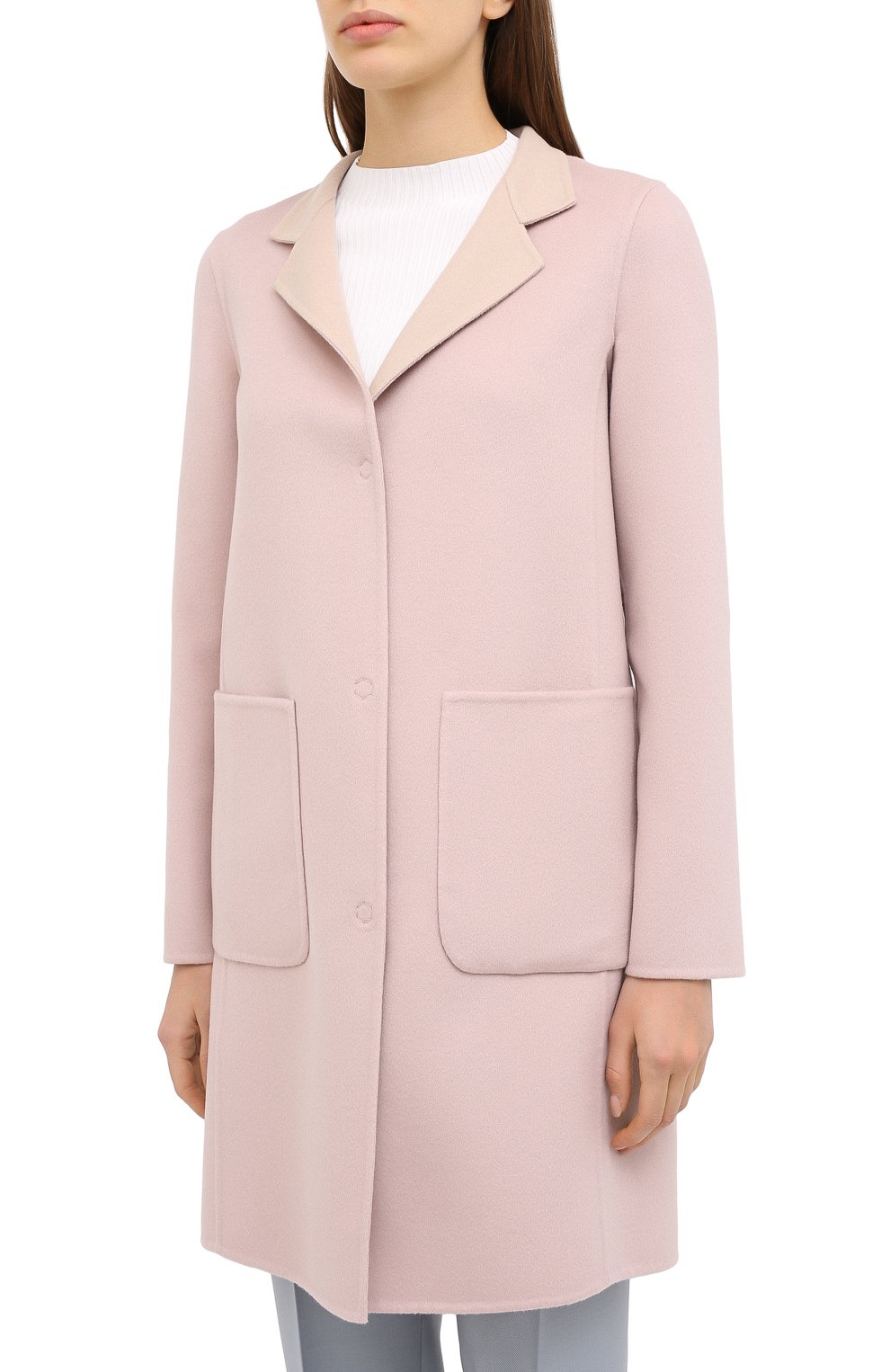 Пальто из шерсти и кашемира MANZONI24, арт. 20M557-DB1/38-46, фото 4