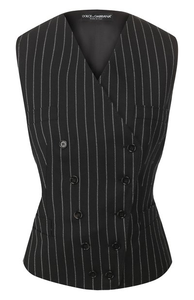 Женский жилет из смеси шерсти и шелка DOLCE & GABBANA, арт. F79T0T/FR2XI