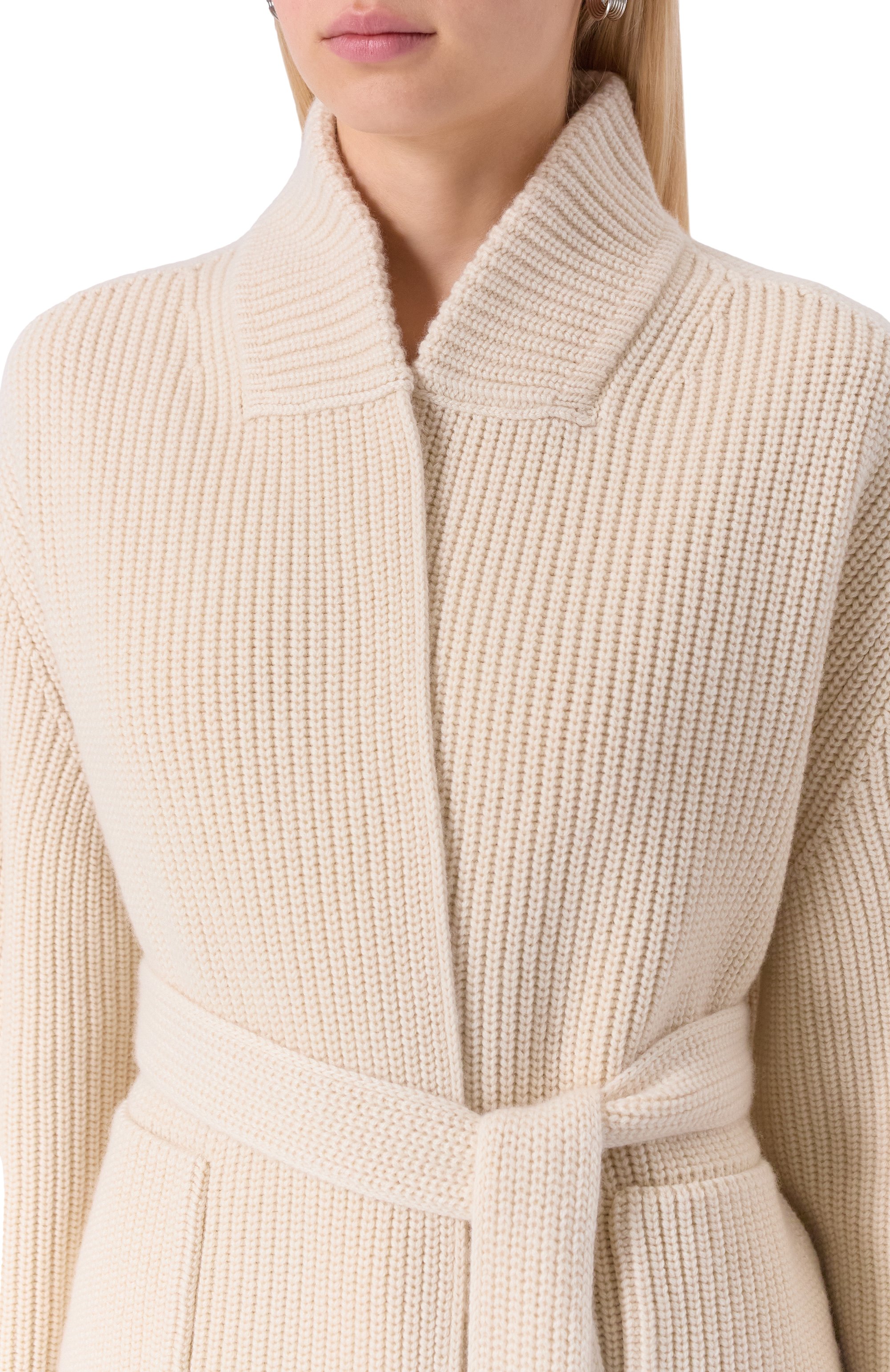 Кашемировый кардиган SASUPHI кремового цвета по цене 313000 руб., арт. W25707/WS, фото 5 Кашемировый кардиган SASUPHI, арт. W25707/WS, фото 5